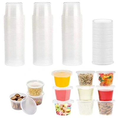 Obrázek Surflyee 50 Stück Aufbewahrungsdosen mit Deckel, 4OZ Frischhaltedosen Auslaufsichere, Wiederverwendbar, Mikrowellengeeignet, Kleine Dosen für Soßen, Dips, Gewürze, Diamantzeichnung