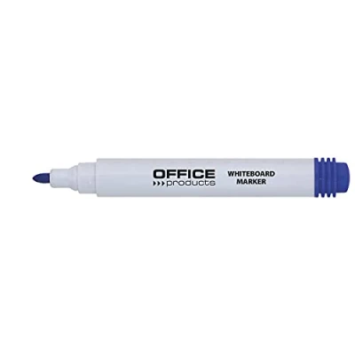 Obrázek OFFICE PRODUCTS popisovač na bílou tabuli Basic/kulatý hrot 1 3 mm šířka čáry / modrá lze setřít za sucha netoxický inkoust bázi alkoholu bez xsylenu a toluenu. kus
