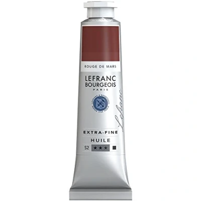 Obrázek Lefranc Bourgeois 405124 extra jemná olejová barva v umělecké kvalitě z vysoce kvalitních pigmentů, živé barvy, vysoká světlostálost, 40ml tuba Marsově červená