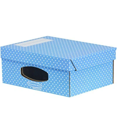 Obrázek Bankers box Style Series úložný A4 s okénkem ze 100% recyklovaného Karton,, Modrá/bílá