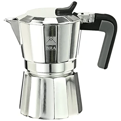 Obrázek BRA Kávovar Cafetera, kov, stříbrný, 3 tazas