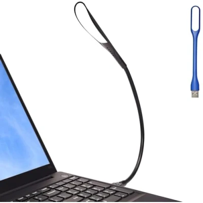 Obrázek EBYPHAN Stmívatelná USB lampa, mini světlo pro laptop, flexibilní osvětlení klávesnice PC počítač (14 LED perel, 3stupňový nastavitelný jas, spínač zap/vyp, černý)