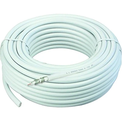 Obrázek Schwaiger Koaxiální instalační kabel (50 m, 4násobný, 135 dB) bílý