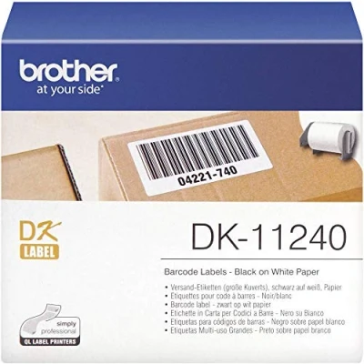 Obrázek Brother DK11240 Zásilkové štítky černé, bílé 102 x 51 mm
