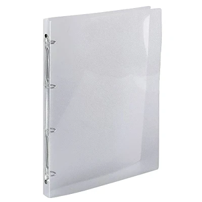 Obrázek Exacompta 51194E kroužkový pořadač Crystal z PP (se 4 kroužky, zadní strana 20 mm, 32 x 25 cm, robustní) 1 kus křišťálu