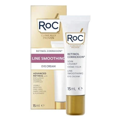 Obrázek RoC Retinol Correxion Line Smoothing Eye Cream Viditelně redukuje otoky a tmavé kruhy pod očima Proti vráskám stárnutí 15 ml