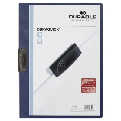 Obrázek Durable Upínací složka Duraquick, až 20 listů A4, tmavě modrá, balení kusů, 227007