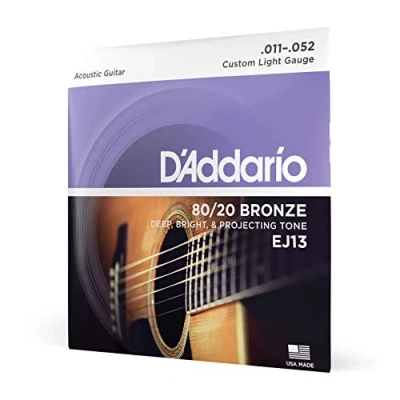 Obrázek D&#039;Addario struny pro westernovou kytaru 80/20 fosfor bronz kytarové akustická kytara akustickou EJ13 Custom Light, 1152 1 kus