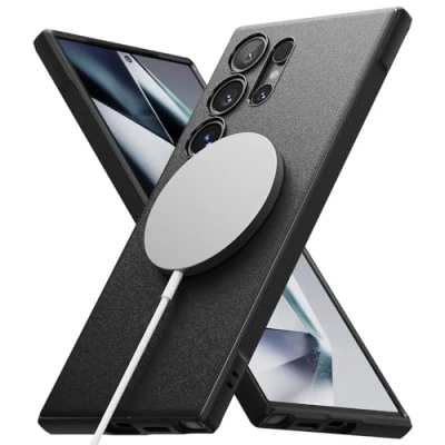 Obrázek Ringke Onyx magnetické pouzdro kompatibilní se Samsung Galaxy S24 ultra (2024), s MagSafe, protiskluzové, flexibilní TPU odolné proti poškrábání tenké na mobil pro
