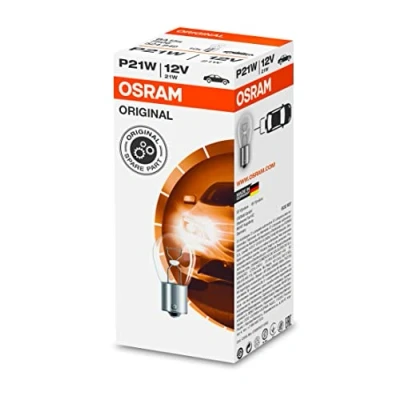 Obrázek Osram 7506. TP originální svítilna blinkru P21W, 7506, 12 V, 10 ks skládací krabice autožárovka ukazatel směru signální lampa, světlo žárovka