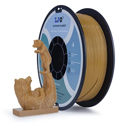 Obrázek ZIRO PLA Filament 1,75 mm, vlákno pro 3D tiskárny Basic Color Series mm 1 kg (2,2 lbs), přesnost rozměrů +/ 0,03 hnědá
