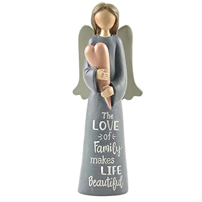 Obrázek Blossom Bucket Love of Family&#039; Angel W/Heart Deko für zu Hause