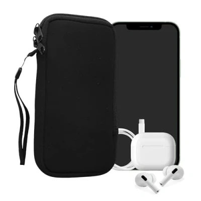 Obrázek kwmobile pouzdro na mobilní telefon pro smartphony XL 6,7/6,8&quot; neoprenové mobil černé 17,2 x 8,4 cm vnitřní rozměry