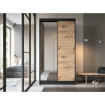 Obrázek Esville II skříň Materiál / Dekor: Dub artisan, Černý mat