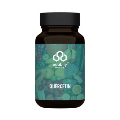 Obrázek edubily nutrition® Quercetin hochdosiert 600 mg pro Kapsel Vegan Deutsche Qualität Ohne unerwünschte Zusätze 90 Kapseln