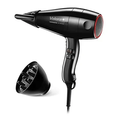 Obrázek Valera, Profesionální vysoušeč vlasů Swiss Silent Jet Light 7500, s výkonným motorem PM Pro, 3 teplotní stupně, ionizační generátor, otočný super flex kabel, 2000 W, černý