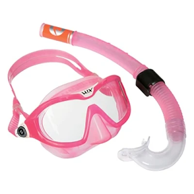 Obrázek AQUALUNG Combo Mix , potápěčská maska + šnorchl pro potápění, vodní sporty a šnorchlování děti od 4 let s UV ochranou, silikonovým těsněním skly bez zamlžování netěsností chlapce dívky