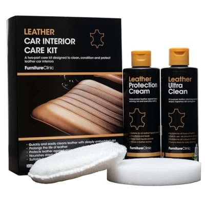 Obrázek Furniture Clinic sada pro péči o kůži autosedačky Prémiová čisticí na 250 ml Čistič kůže a kondicionér