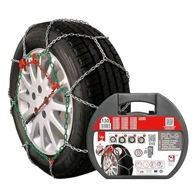 Obrázek RD9 Schneeketten aus Metall, mm, Größe Nr. 130, Set mit 2 Stück, Handschuhe im Lieferumfang enthalten
