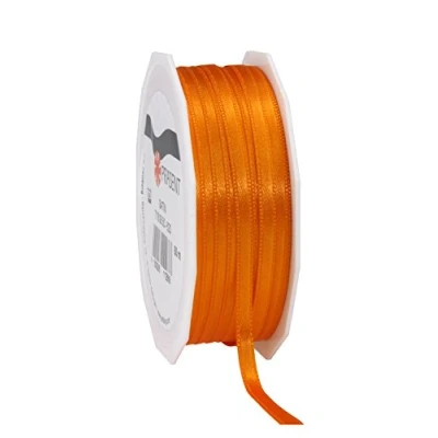 Obrázek PRÄSENT C.E. Pattberg Satin orange, 50 m Satinband zum Einpacken von Geschenken, 6 mm Breite, Geschenkband Dekorieren &amp; Basteln, Dekoband, Anlass