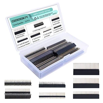 Obrázek GeeekPi Sada 2x20 40 Pin Stacking Female Header Kit pro Raspberry Pi 4B/3B+/3B/2B/B+/A+/Zero(Zero W 2)/Jetson Nano/Tinker Board(7 specifikací) (celkem 13 kusů)