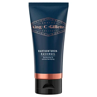 Obrázek King C. Gillette Péče o vousy gel na holení muži (150 ml) s bílým čajem a arganovým olejem pro ideální péči vousy, holení, dárek muže