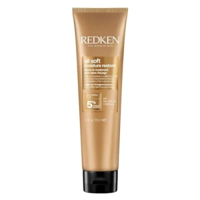Obrázek Redken Maska na vlasy s hyaluronem pro suché vlasy, ochrana proti krepatění a horku do 230 C, All Soft Moisture Restore Leave In Maske, 1 x 150 ml