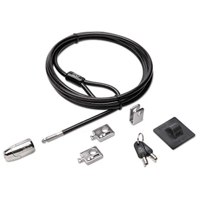 Obrázek Kensington Uzavírací systém MicroSaver pro stolní a periferní zařízení 2. 0 se systémem klíčů 5 mm, kabel z uhlíkové oceli vícedílný bezpečnostní délka 2,4 m (K64424WW)