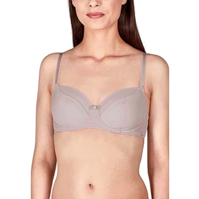 Obrázek HUBER Dámská podprsenka s kosticemi Body Essentials, stříbrná (Light Taupe 0636)