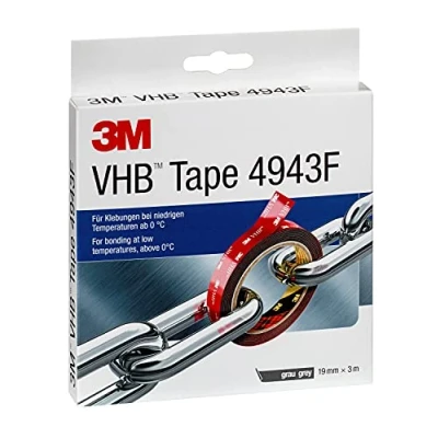Obrázek 3M VHB 4943F montážní lepicí páska oboustranná pro lepení při nízkých teplotách od 0 C 19 mm x 3 m, šedá, tloušťka: 1,1 (1 balení)
