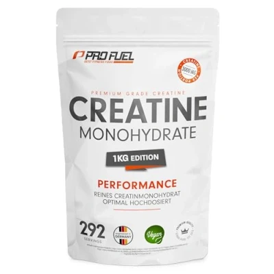 Obrázek kreatin prášek 1 kg / 1000 g čistého kreatinového monohydrátu v mikronizované kvalitě monohydrát optimálně vysoká dávka kreatinový bez přísad, 100% veganský, zásoba na 292 dní