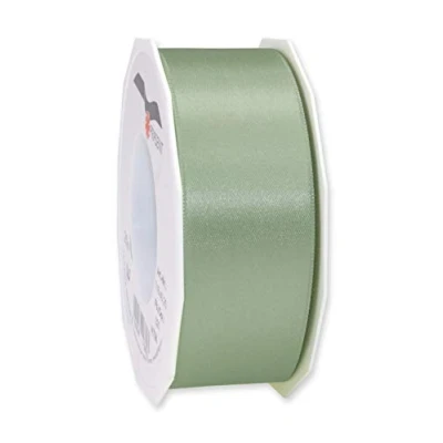 Obrázek PRÄSENT C.E. Pattberg Satin altgrün, 25 m Satinband zum Einpacken von Geschenken, 40 mm Breite, Geschenkband Dekorieren &amp; Basteln, Dekoband, Anlass