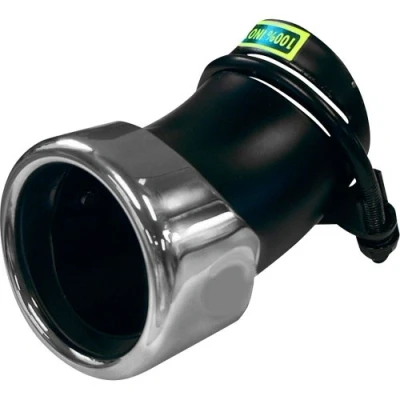 Obrázek AUTO STYLE Endrohr Edelstahl rund 76mm verstellbar 45 55mm Anschluß