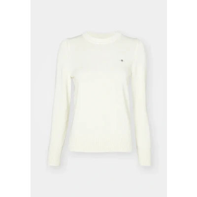 Obrázek Gant Damen Classic Cotton C Neck Pullover, Cream, 50