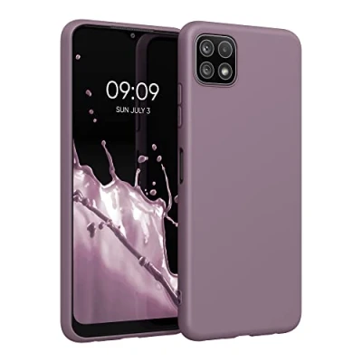 Obrázek kwmobile pouzdro kompatibilní se Samsung Galaxy A22 5G měkké TPU silikonové vhodné pro bezdrátové nabíjení grape