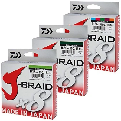 Obrázek Daiwa Tresse J Braid X8 300 m 0,16 mm 9 kg Verte