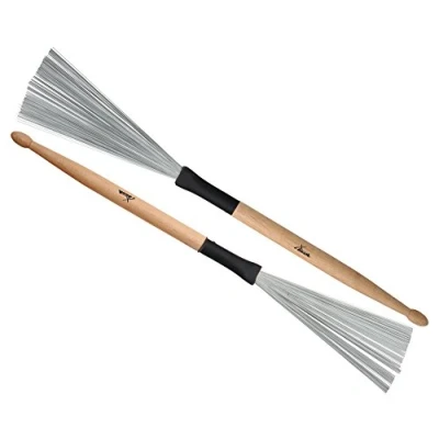 Obrázek XDrum Wire Tap Drumstick Brushes Jazzbesen kombination, smeták a tyčky v jednom, mnohostranně použitelné, celková délka: 37 cm, Rozpětí rukávů: 6,5 cm)