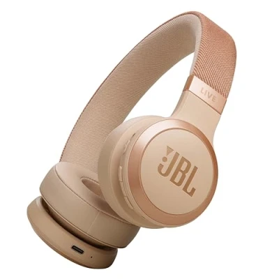 Obrázek JBL Live 670 NC Bluetooth sluchátka na uši s adaptivním potlačením okolního šumu bezdrátová se zvukem Signature a hlasovým asistentem dlouhý požitek z hudby až 65 hodin v