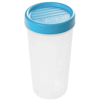 Obrázek Tatay Frischhaltedose, Airtight, 0,6L Kapazität, Schraubdeckel, BPA frei, Geeignet Mikrowelle und Spülmaschine, Blau. Maße: 8,5 x 16,5 cm