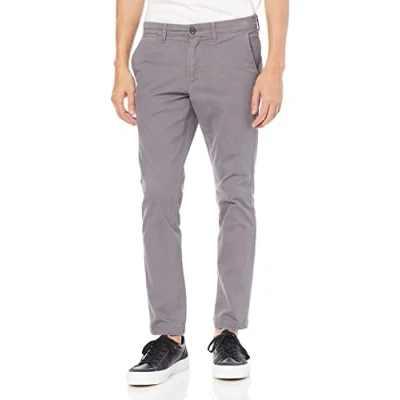 Obrázek Amazon Essentials Pánské ležérní strečové chino kalhoty s úzkým střihem, uhlově šedá, 33 W / 28 L