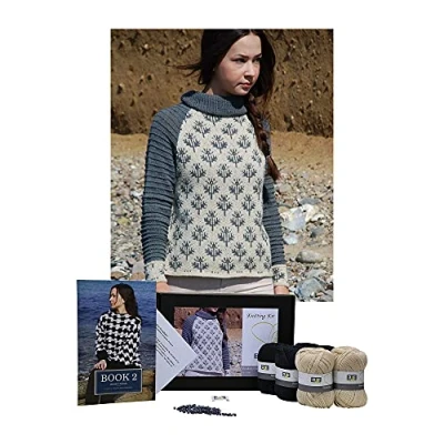 Obrázek DesignEtte Strick Set, Indigo/weiß/XL/XL, 15 Stück