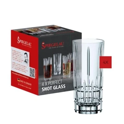 Obrázek Spiegelau sklenice na destiláty, sada 4 ks, 55 ml, Perfect Serve, 4500170, smažení z křišťálového skla, likér vhodné do myčky, křišťálově čisté