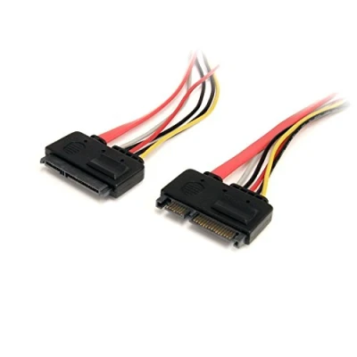 Obrázek StarTech.com SATA prodloužení 30 cm 22pin kombinovaný kabel konektor / zdířka interní S ATA datový proud prodlužovací