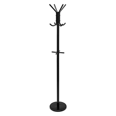 Obrázek Amazon Basics Stojan na klobouk a šaty, 29,5 x 167 cm (D Š V), černý