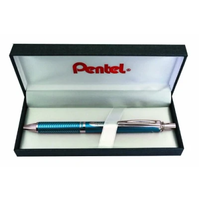Obrázek Pentel BL407S BOX EnerGel Liquid Gelový váleček Sterling s matně modrým pouzdrem, tloušťka linky 0,35 mm, průměr kuličky 0,7 černý, 1 kus (balení ks)