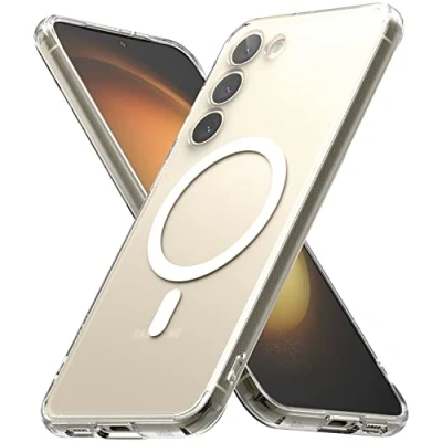 Obrázek Ringke Fusion Magnetic kompatibilní se Samsung Galaxy S23 Plus 5G (2023) pouzdro magnetické bezdrátové nabíjení, ochrana proti otiskům prstů protiskluzová matná čirá