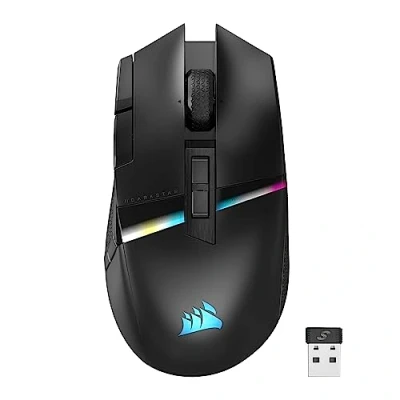 Obrázek CORSAIR Herní myš DARKSTAR RGB WIRELESS MMO 26 000 DPI 15 programovatelných tlačítek výdrž baterie až 80 hodin kompatibilní s iCUE PC, PS5, PS4, Xbox černá