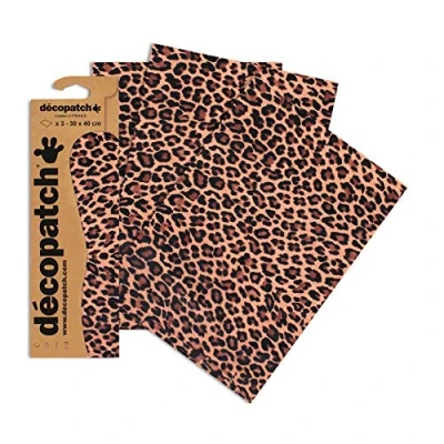 Obrázek Decopatch Papír č. 207 (hnědý leopard, 395 x 298 mm) balení 3 ks