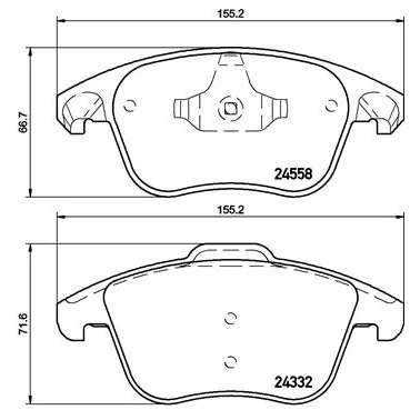 Obrázek Brembo P61117 přední brzdové destičky, počet 4