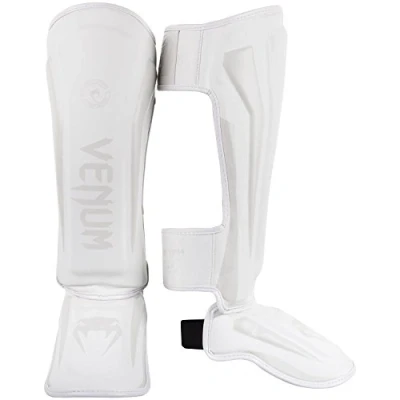 Obrázek Venum Unisex Elite stojící chrániče holeně, bílé / bílé, M EU